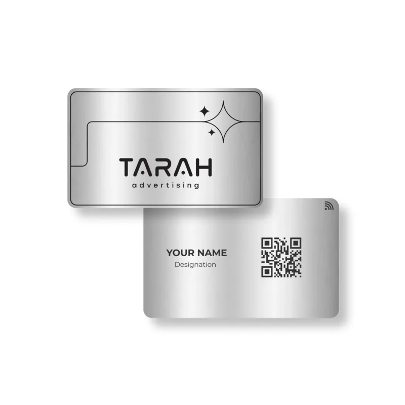 Metallic Silver NFC Card